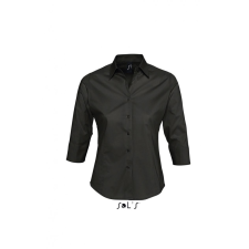 SOL&#039;S Női blúz SOL&#039;S SO17010 Sol&#039;S Effect - 3/4 Sleeve Stretch Women&#039;S Shirt -S, Black blúz