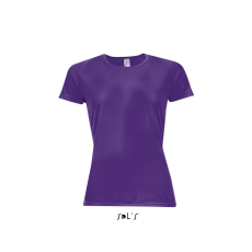 SOL'S Női póló SOL'S SO01159 Sol'S Sporty Women - Raglan-Sleeved T-Shirt -XL, Dark Purple
