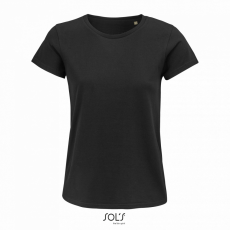 SOL'S Női póló SOL'S SO03581 Sol'S Crusader Women - Round-neck Fitted Jersey T-Shirt -3XL, Deep Black