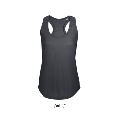 SOL'S Női ujjatlan sporthátú trikó SO00579, Dark Grey-XL