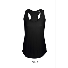 SOL&#039;S Női ujjatlan sporthátú trikó SO00579, Deep Black-XL női trikó
