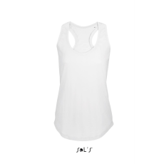 SOL'S Női ujjatlan sporthátú trikó SO00579, White-S