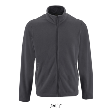 SOL'S NORMAN cipzáras férfi egyszerű polár pulóver SO02093, Charcoal Grey-M