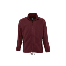 SOL'S NORTH cipzáras férfi polár pulóver SO55000, Burgundy-2XL férfi pulóver, kardigán