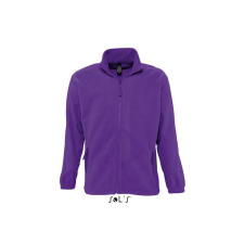 SOL'S NORTH cipzáras férfi polár pulóver SO55000, Dark Purple-XS férfi pulóver, kardigán