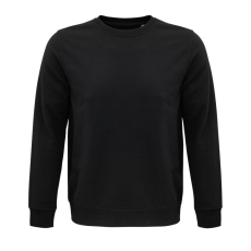 SOL'S organikus környakas pulóver frottír béléssel SO03574, Black-S