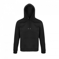 SOL'S organikus unisex kapucnis pulóver SO03568, Black-2XL