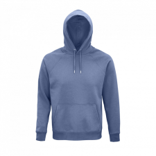 SOL'S organikus unisex kapucnis pulóver SO03568, Blue-3XL női pulóver, kardigán