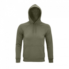 SOL'S organikus unisex kapucnis pulóver SO03568, Khaki-3XL női pulóver, kardigán