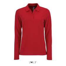 SOL&#039;S PERFECT Női hosszú ujjú galléros piké póló SO02083, Red-2XL női póló