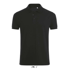 SOL'S PHOENIX férfi galléros sztreccs póló SO01708, Black-2XL férfi póló