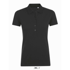 SOL'S PHOENIX sztreccs Női galléros póló SO01709, Black-XL