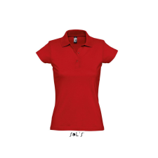 SOL&#039;S PRESCOTT rövid ujjú galléros Női pamut piké póló SO11376, Red-L női póló