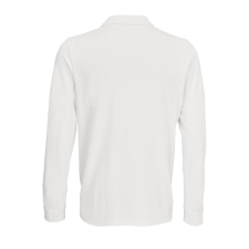 SOL'S PRIME hosszú ujjú férfi galléros póló SO03983, White-M férfi póló