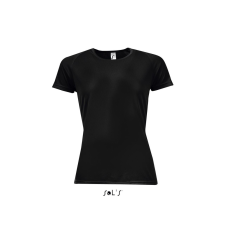 SOL&#039;S raglános Női rövid ujjú sport póló SO01159, Black-S női póló