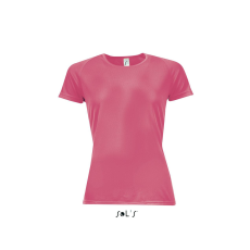 SOL'S raglános Női rövid ujjú sport póló SO01159, Neon Coral-S