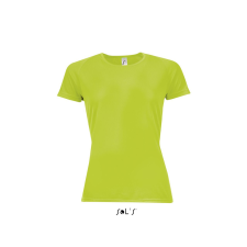 SOL&#039;S raglános Női rövid ujjú sport póló SO01159, Neon Green-S női póló