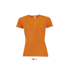 SOL&#039;S raglános Női rövid ujjú sport póló SO01159, Neon Orange-L női póló