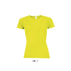 SOL'S raglános Női rövid ujjú sport póló SO01159, Neon Yellow-S