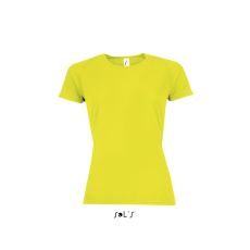 SOL'S raglános Női rövid ujjú sport póló SO01159, Neon Yellow-XL