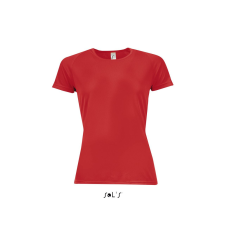 SOL'S raglános Női rövid ujjú sport póló SO01159, Red-2XL női póló