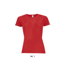 SOL&#039;S raglános Női rövid ujjú sport póló SO01159, Red-L női póló