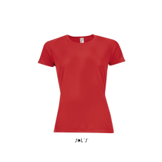 SOL'S raglános Női rövid ujjú sport póló SO01159, Red-M
