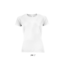 SOL'S raglános Női rövid ujjú sport póló SO01159, White-2XL női póló