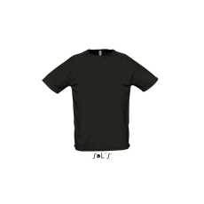 SOL'S raglános, rövid ujjú férfi sport póló SO11939, Black-L