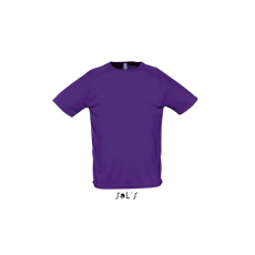 SOL'S raglános, rövid ujjú férfi sport póló SO11939, Dark Purple-2XL