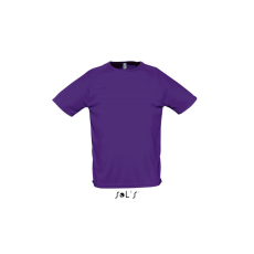 SOL'S raglános, rövid ujjú férfi sport póló SO11939, Dark Purple-XL