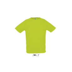 SOL'S raglános, rövid ujjú férfi sport póló SO11939, Neon Green-XS