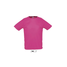 SOL'S raglános, rövid ujjú férfi sport póló SO11939, Neon Pink 2-2XL