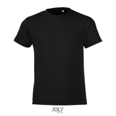 SOL'S REGENT FIT gyerek rövid ujjú kereknyakú póló, SOL'S SO01183, Deep Black-8A