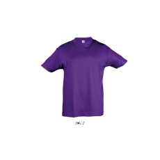 SOL'S REGENT KIDS környakas gyerek rövid ujjú pamut póló SO11970, Dark Purple-10A