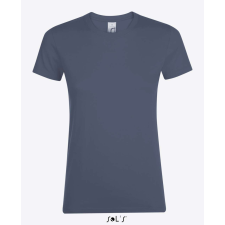 SOL'S REGENT Női kereknyakú rövid ujjú pamut póló SO01825, Denim-XL női póló