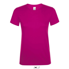 SOL'S REGENT Női kereknyakú rövid ujjú pamut póló SO01825, Fuchsia-XL női póló