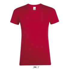SOL'S REGENT Női kereknyakú rövid ujjú pamut póló SO01825, Red-2XL