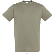 SOL'S REGENT unisex kereknyakú rövid ujjú pamut póló SO11380, Khaki-M férfi póló