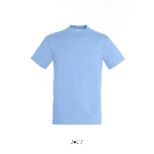 SOL&#039;S REGENT unisex kereknyakú rövid ujjú pamut póló SO11380, Sky Blue-M férfi póló