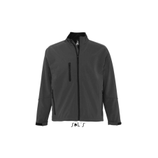 SOL'S RELAX vastag 3 rétegű férfi softshell dzseki SO46600, Charcoal Grey-S