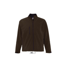 SOL&#039;S RELAX vastag 3 rétegű férfi softshell dzseki SO46600, Dark Chocolate-4XL férfi kabát, dzseki
