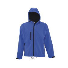 SOL&#039;S REPLAY kapucnis cipzáras férfi softshell dzseki SO46602, Royal Blue-2XL férfi kabát, dzseki