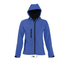 SOL'S REPLAY kapucnis cipzáras Női softshell dzseki SO46802, Royal Blue-L