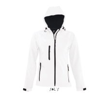 SOL&#039;S REPLAY kapucnis cipzáras Női softshell dzseki SO46802, White-XL női dzseki, kabát