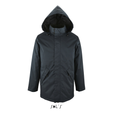 SOL&#039;S ROBYN steppelt bélésű unisex kabát, gallérba rejthető kapucnival SO02109, French Navy-M férfi kabát, dzseki