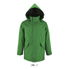 SOL'S ROBYN steppelt bélésű unisex kabát, gallérba rejthető kapucnival SO02109, Kelly Green-XS