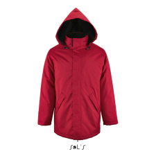 SOL&#039;S ROBYN steppelt bélésű unisex kabát, gallérba rejthető kapucnival SO02109, Red-3XL férfi kabát, dzseki