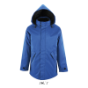 SOL'S ROBYN steppelt bélésű unisex kabát, gallérba rejthető kapucnival SO02109, Royal Blue-S