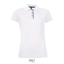 SOL&#039;S rövid ujjú Női galléros sport póló SO01179, White-L női póló